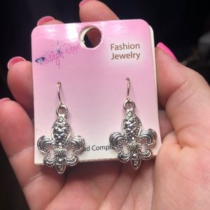 Fleur De Lis dangle earrings